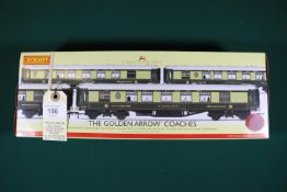 A Hornby 'OO' gauge Coach Pack (R4196). 'The Golden Arrow Coaches'. Comprising Kitchen Car 'Adrian',