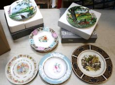 16x boxed china collectors plates, etc. Including; 12x The Festival of Flower Fairies by Cicely Mary
