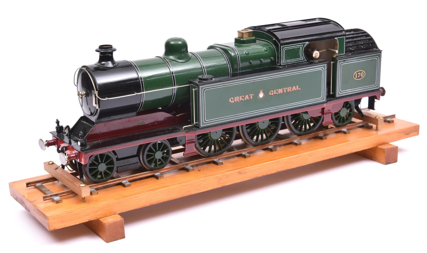 A Gauge One live steam Great Central Railway Robinson Class 9N 4-6-2T locomotive. Spirit fired,