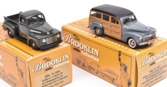 2 'The Brooklin Collection' White Metal Models. BRK.83 1947 Ford V-8 Station Wagon. A 'Woodie Wagon'