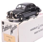 A Pathfinder Models 1953 Wolseley 4/44 Saloon (PFM 30). In black with brown interior. With