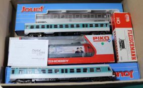 A Quantity of 'HO' gauge Railway. A Piko DB chass 101 Bo-Bo Electric Locomotive. RN 101 122-0. In