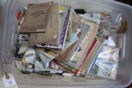 A large box of cigarette cards and collector's cards for sorting. Cards by Wills, Ogdens, Brooke