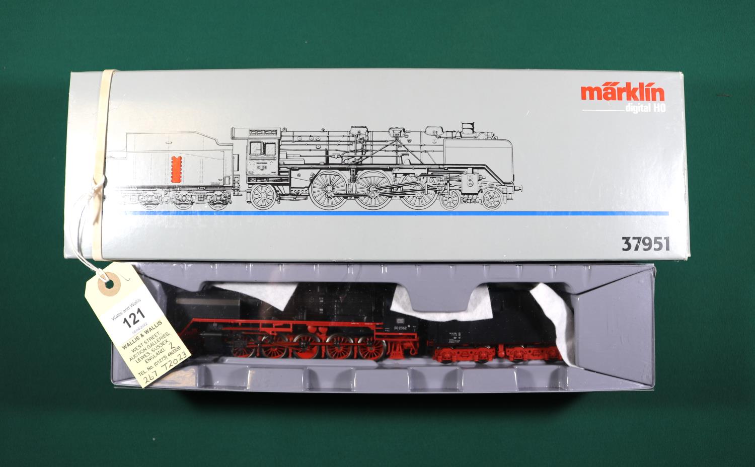 2 Marklin HO gauge Steam Locomotives. A digital DR class BR 03 4-6-2 Tender Locomotive (37951). RN