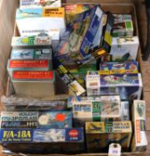 60+ unmade plastic model kits by various makes including; Dragon, Faller, Matchbox, Revell,