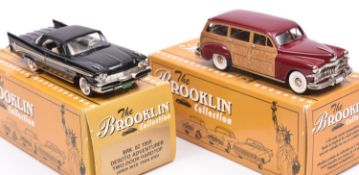 2 'The Brooklin Collection' White Metal Models. BRK.87 1949 Desoto Station Wagon. A 'Woodie' wagon
