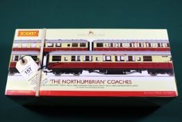 Hornby OO gauge BR Coach Pack. 'The Northumbrian' Coaches' R.4228. A 3 coach pack comprising an ex