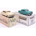 2 Brooklin White Metal models. 1959 Studebaker Lark Deluxe (BRK.149). In jade green with green