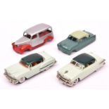 4 Brooklin Models white metal 1/43 scale 1954 Chevrolet Bel Air two tone light green body/dark