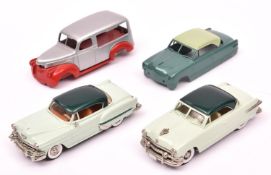 4 Brooklin Models white metal 1/43 scale 1954 Chevrolet Bel Air two tone light green body/dark