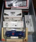 9 First Gear etc American Trucks etc, most 1/34 scale. Mack Pinnacle Tractor. 1951 Ford F6 Dry Goods