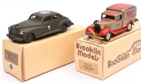 2 Brooklin Models White Metal Models. BRK.16 Dodge Van. An example in metallic gold and red '