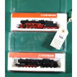 2 Fleischmann N gauge Locomotives. An OBB class 52 2-10-0 Tender Locomotive (715203). RN 52.8000. In