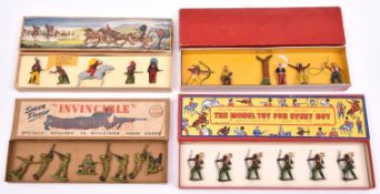 4 sets of Fighting Figures. SP Crown Range - N. American Indians, 5 figures. B and T The Model Toy