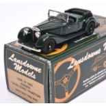 A Lansdowne White Metal model. A 1937 Jensen 'Dual Cowl' Phaeton (LDM.27). In dark green with