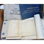 A quantity of railway related paperwork. Including Southern Railway items; Isle of Wight Section