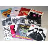 70+ LP vinyl records and 40+ 7 inch singles. Including; Supertramp, Paris. Judge Dread,