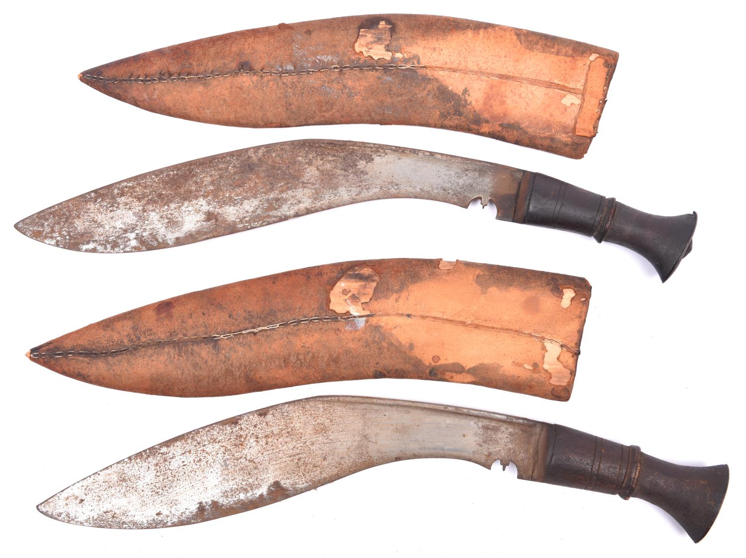 A WWI period military style kukri, blade 12" with two partly erased serial numbers (368 and - Image 2 of 2