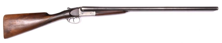 *A Belgian DB 12 bore top lever boxlock non ejector shotgun, 44½" overall, barrels 28", number