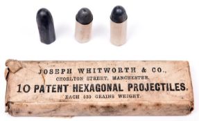 A rare original unopened printed paper packet containing 10 Whitworth "Patent Hexagonal