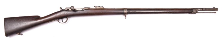 A probably unique 11mm French Model 1866 Chassepot bolt action needle fire rifle, 51½? overall,