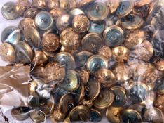 100 3rd Carabiniers OR's large brass buttons, large brass buttons, unissued stock, gilding metal