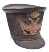 A copy of an early 19th century shako of the Kingdom of Naples and Sicily, with brass eagle plate