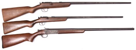 * A Canadian SB 12 bore x 2¾" Winchester Model 84 Cooey centre hammer shotgun, barrel 30", number