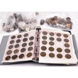 An accumulation of British pre decimal coins, many in album, some in runs, comprising Farthings (63)