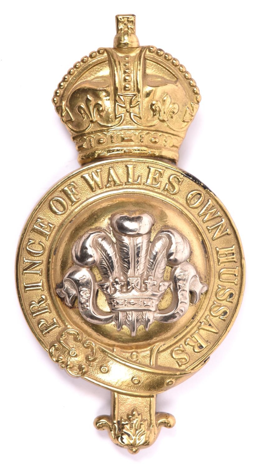 10th (Prince of Wales' Own) Hussars bit boss, KC. VGC (studs shortened) £50-60