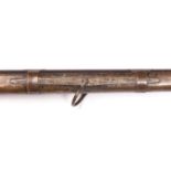 A 20 bore Indian flintlock jezail, 66" overall, ex-matchlock barrel 51½", the breech with traces - Image 2 of 3