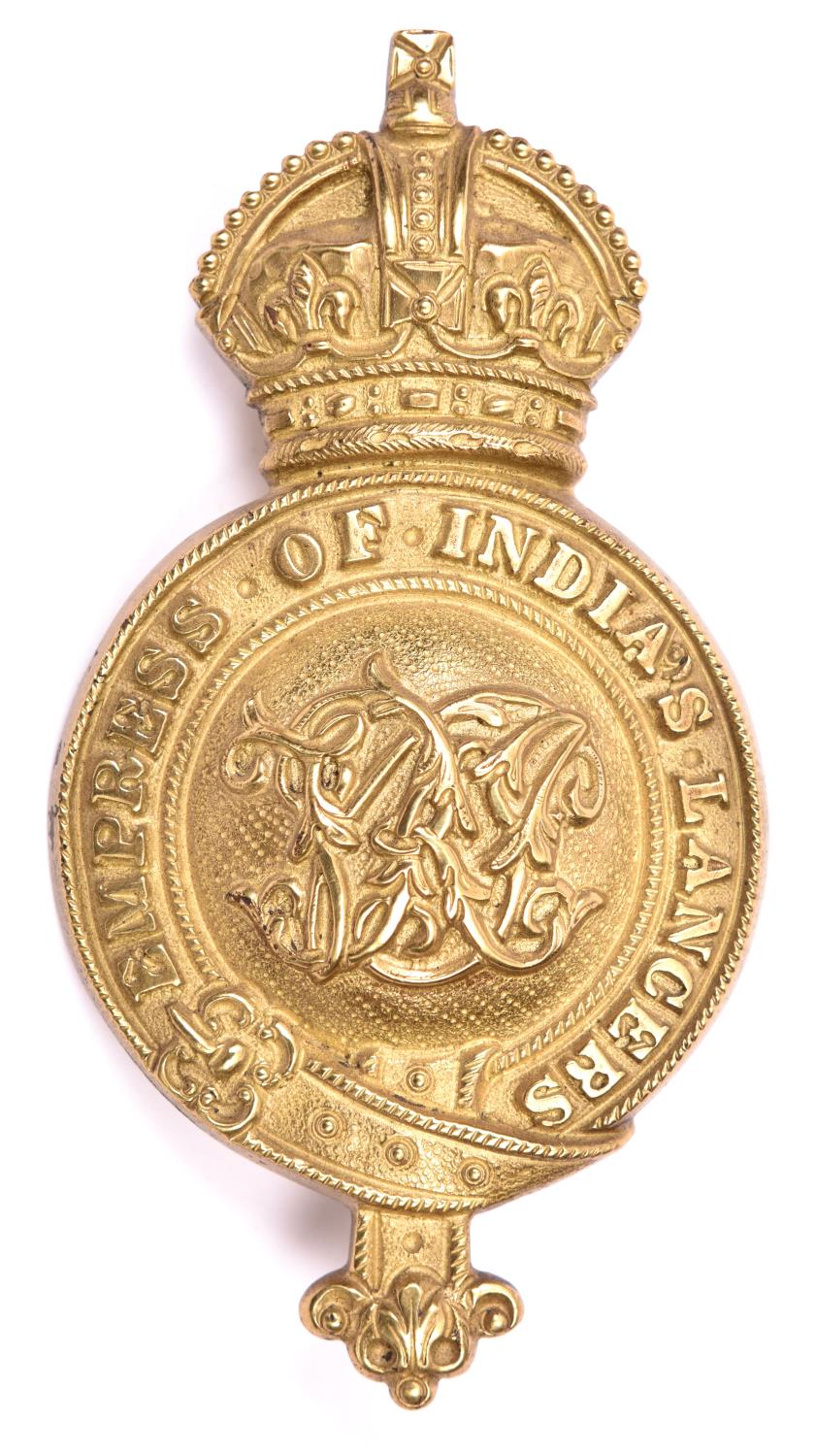 21st (Empress of India's) Lancers martingale badge. GC (two prongs removed and with extra bolt in