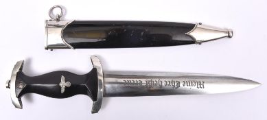 A Third Reich SS dagger by Robert Klaas, Solingen, the ilt with nickel silver mounts and eagle,