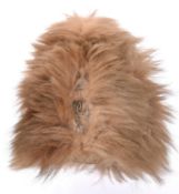 A good copy of an American War of Independence period Grenadier fur mitre cap, with large white