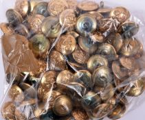 100 Worcestershire Yeomanry OR's large brass buttons, unissued stock, gilding metal finish. VGC £