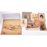 A quantity of Victorian deeds and contract documents, also a quantity of photographs, some military.