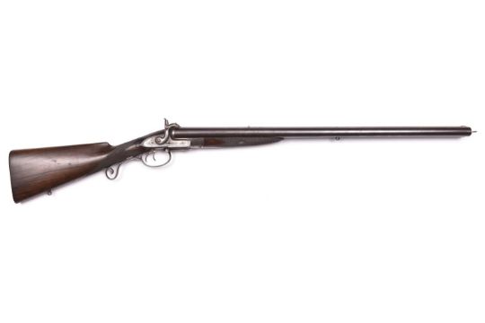 A good rare double barrelled 12 bore underlever pinfire rifle, by William Moore & Grey, number 2311, - Image 2 of 2