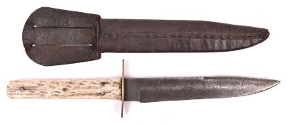 A Victorian (?) hunting knife, bowie type blade 5¾" by Buck & Ryan, the ricasso marked "Made in