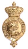 15th (The King's) Hussars bit boss, with Victorian Royal Crest centre and Guelphic crown. GC (the