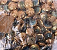 100 Prince Albert's Somerset L.I. OR's large brass buttons, large brass buttons, unissued stock,