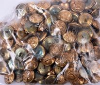 100 HLI QC ORs large brass buttons, unissued stock, gilding metal finish. VGC £40-50