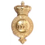7th (Princess Royal's) Dragoon Guards martingale badge, with Guelphic crown. GC (all fittings