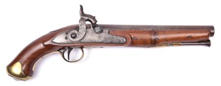 A 16 bore (.65") Volunteer percussion dragoon pistol, converted from flintlock, by Fotherby of