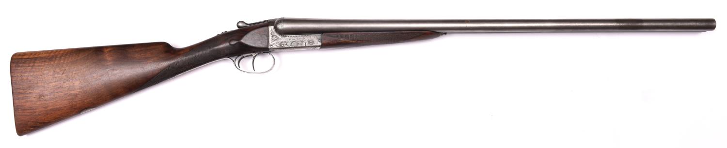 * A DB 12 bore Webley & Scott top lever boxlock ejector shotgun, 43½" overall, barrels 27", number