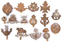 16 cap badges, comprising 7th Hussars and 3rd Carabiniers, Buck Bn. by Ludlow, Cinque Ports (