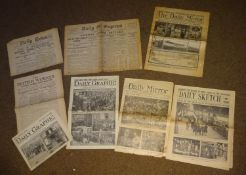 8x newspapers etc published in May 1926 and mostly relating to the General Strike of 4 - 21 May
