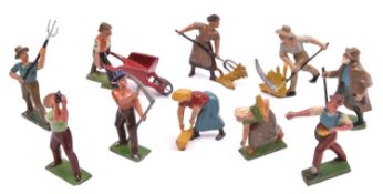 A rare set of Georges Munkle farm figures. Produced in France from 1930 to the 1950's figures