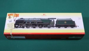 A Hornby OO BR Coronation Class 4-6-2 locomotive (R3195). City of Liverpool 46247, in lined