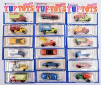 18 Lone Star Tuf-Toys miniature vehicles on carded blister packs.Comprising of cars and commercial