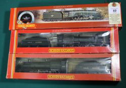 3x Hornby Railways locomotives. 2x GWR Class 28xx 2-8-0 loco, 2859, in unlined green livery (